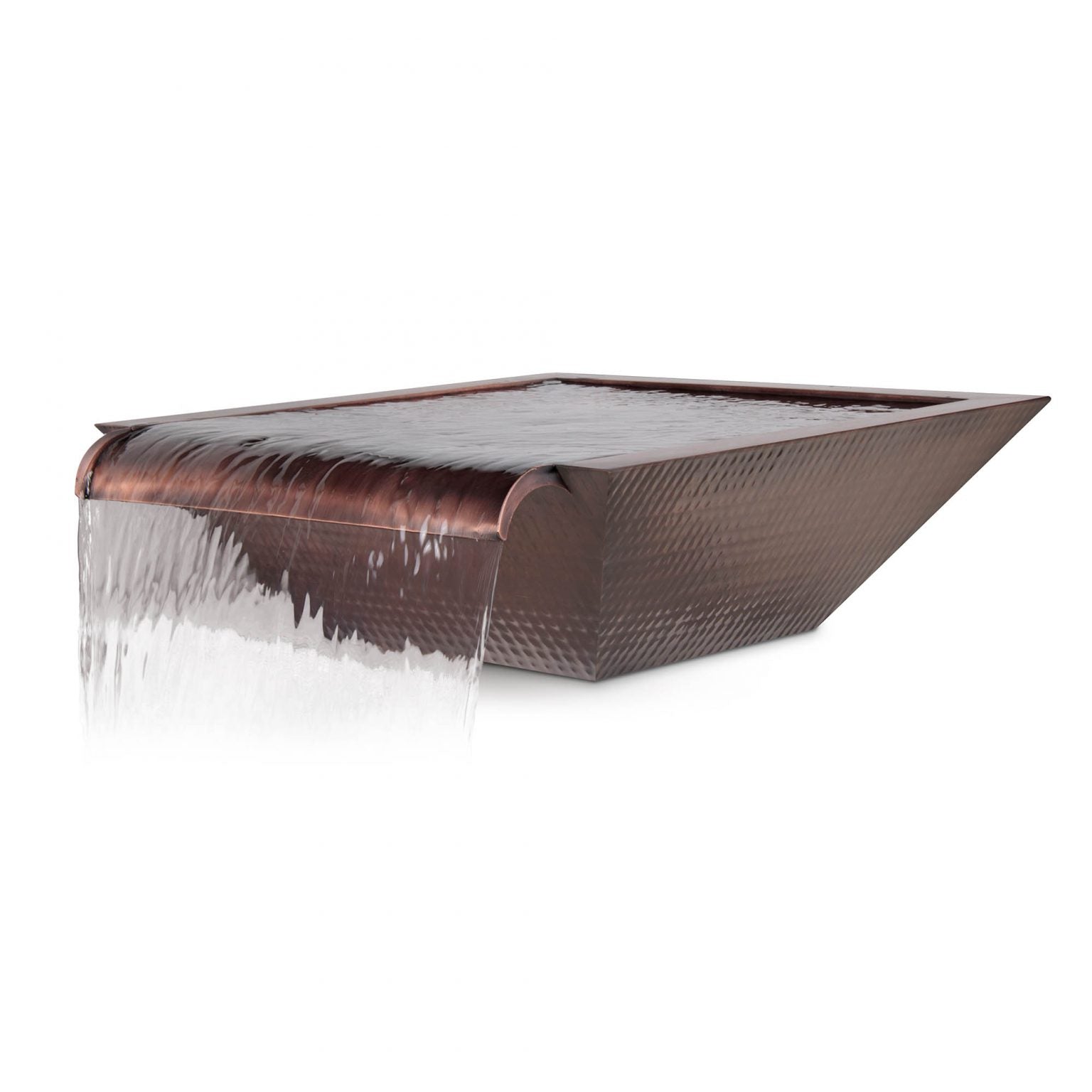 The Outdoor Plus Maya Water Bowl Wide Spill Hammered Copper OPT-XXSCXW - Serenity Provision