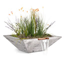 The Outdoor Plus Maya Planter & Water Bowl Wood Grain GFRC OPT-XXSWGPW - Serenity Provision