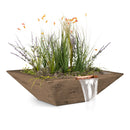 The Outdoor Plus Maya Planter & Water Bowl Wood Grain GFRC OPT-XXSWGPW - Serenity Provision