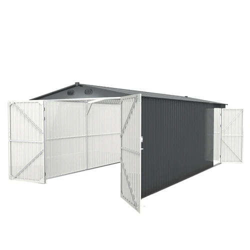 Chery Industrial Metal Storage Shed 10'x20' - DOUMS1020DG01