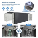 Chery Industrial 10 x 20 ft Metal Garage Shed with Double Front Doors, Side Entry Door