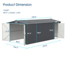 Chery Industrial 13 x 20 ft Metal Garage Shed with Double Front Doors, Side Entry Door