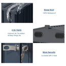 Chery Industrial 13 x 20 ft Metal Garage Shed with Double Front Doors, Side Entry Door