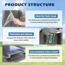 Chery Industrial 13 x 20 ft Metal Garage Shed with Double Front Doors, Side Entry Door