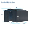 Chery Industrial 8 x 12 ft Metal Storage Shed