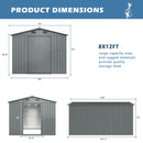 Chery Industrial 8 x 12 ft Metal Storage Shed