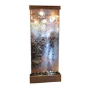 Aura Waterfalls Silver Mirror Wall Fountain | Brushed Stainless | 6ft