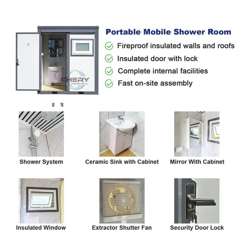 Bastone Portable Mobile Shower Room - PM000120 - Serenity Provision