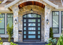 Custom Iron Door Pros Atlas Contemporary Iron Door with Sidelights