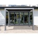 Gazebo Penguin Vikos Pergola with Aluminum Frame & Galvanized Steel Louvers 10ft. x 10ft. - PA1010 - Serenity Provision