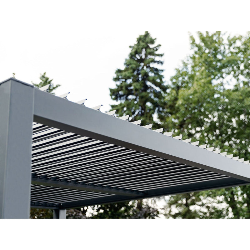 Gazebo Penguin Vikos Pergola with Aluminum Frame & Galvanized Steel Louvers 10ft. x 10ft. - PA1010 - Serenity Provision