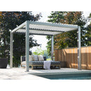 Gazebo Penguin Vikos Pergola with Aluminum Frame & Galvanized Steel Louvers 10ft. x 13ft. - PA1013 - Serenity Provision