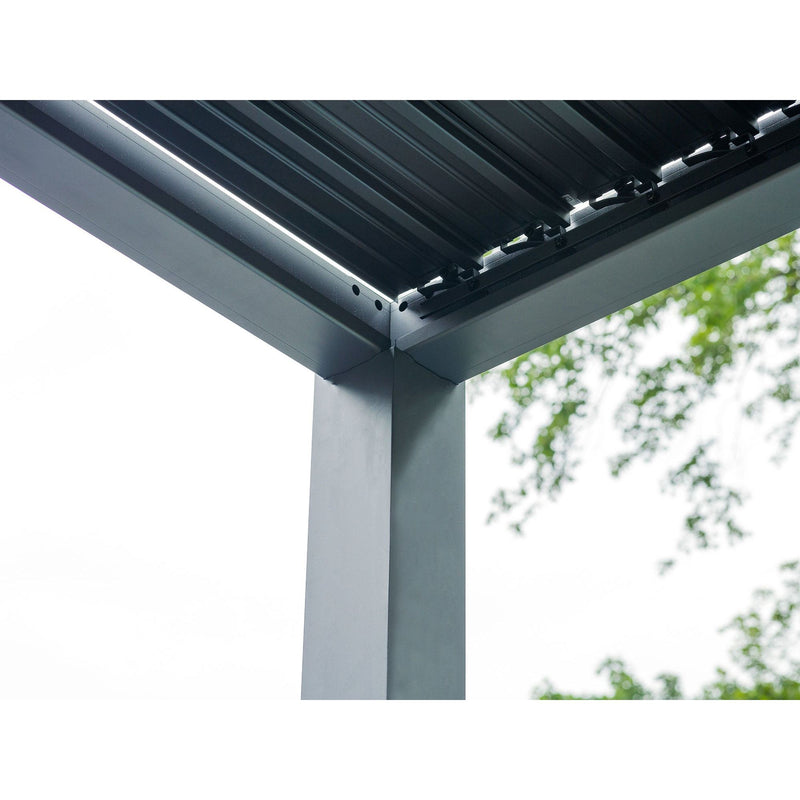 Gazebo Penguin Vikos Pergola with Aluminum Frame & Galvanized Steel Louvers 10ft. x 13ft. - PA1013 - Serenity Provision