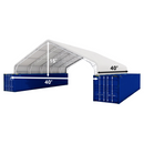 Gold Mountain 40'x40'x15' Double Truss Peak Container Canopy Shelter