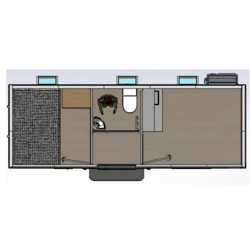 Bastone Modern Portable Office 7ft x 20ft with Bedroom - SUIPB720007C - Serenity Provision