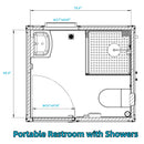 Bastone Portable Restroom with Shower - PM000124
