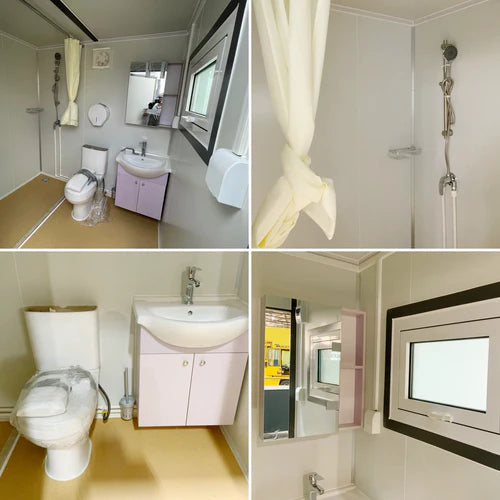 Bastone Portable Toilet with Shower Curtain Style - PM000126 - Serenity Provision