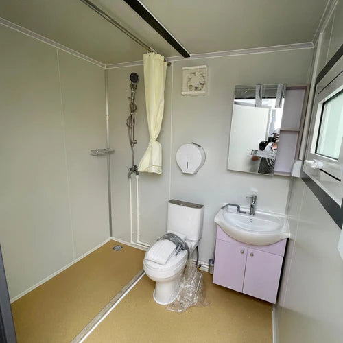 Bastone Portable Toilet with Shower Curtain Style - PM000126 - Serenity Provision