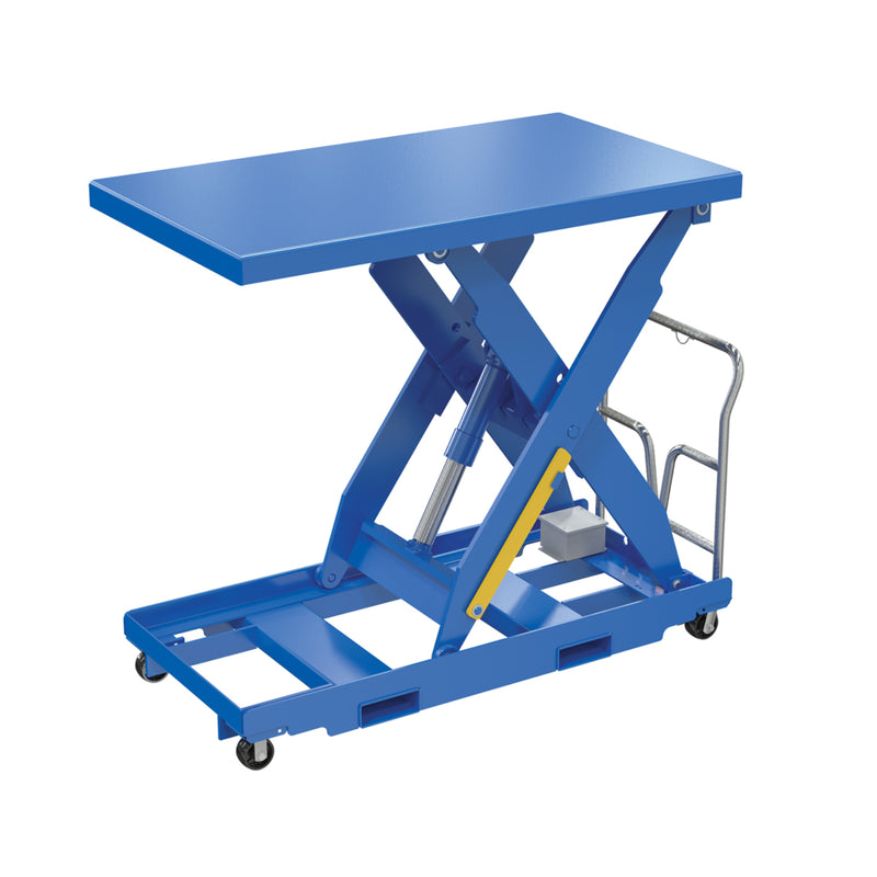 Vestil Steel Portable Lift Table 230 Volt 3 Phase 36 In. x 48 In. 1000 Lb. Capacity Blue - EHLTP-3648-1-48-A3