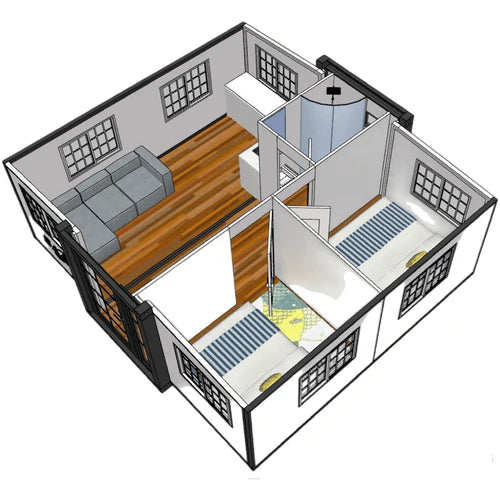 Bastone Expandable Prefab Home 19ft x 20ft - PM000119 - Serenity Provision