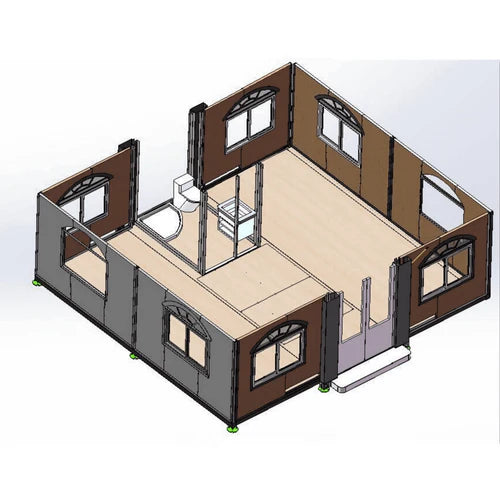 Bastone Expandable Prefab Home 19ft x 20ft - PM000119 - Serenity Provision