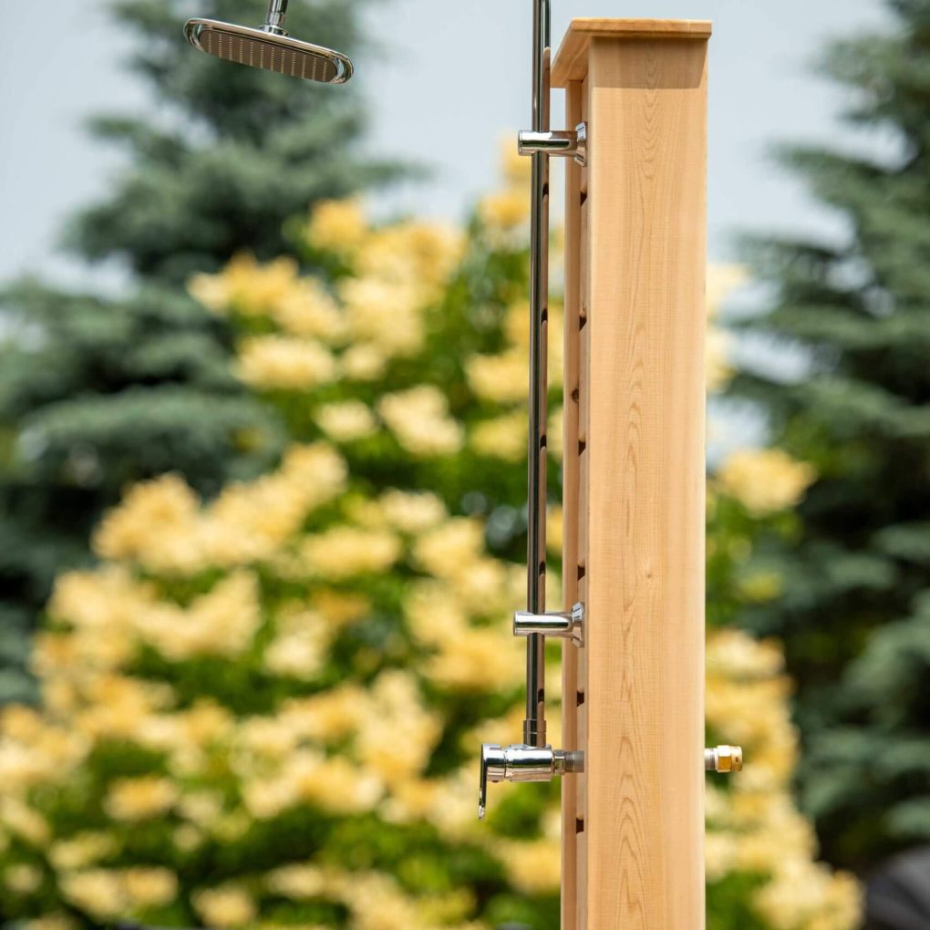 Dundalk Leisurecraft Canadian Timber Sierra Pillar Outdoor Shower - Serenity Provision