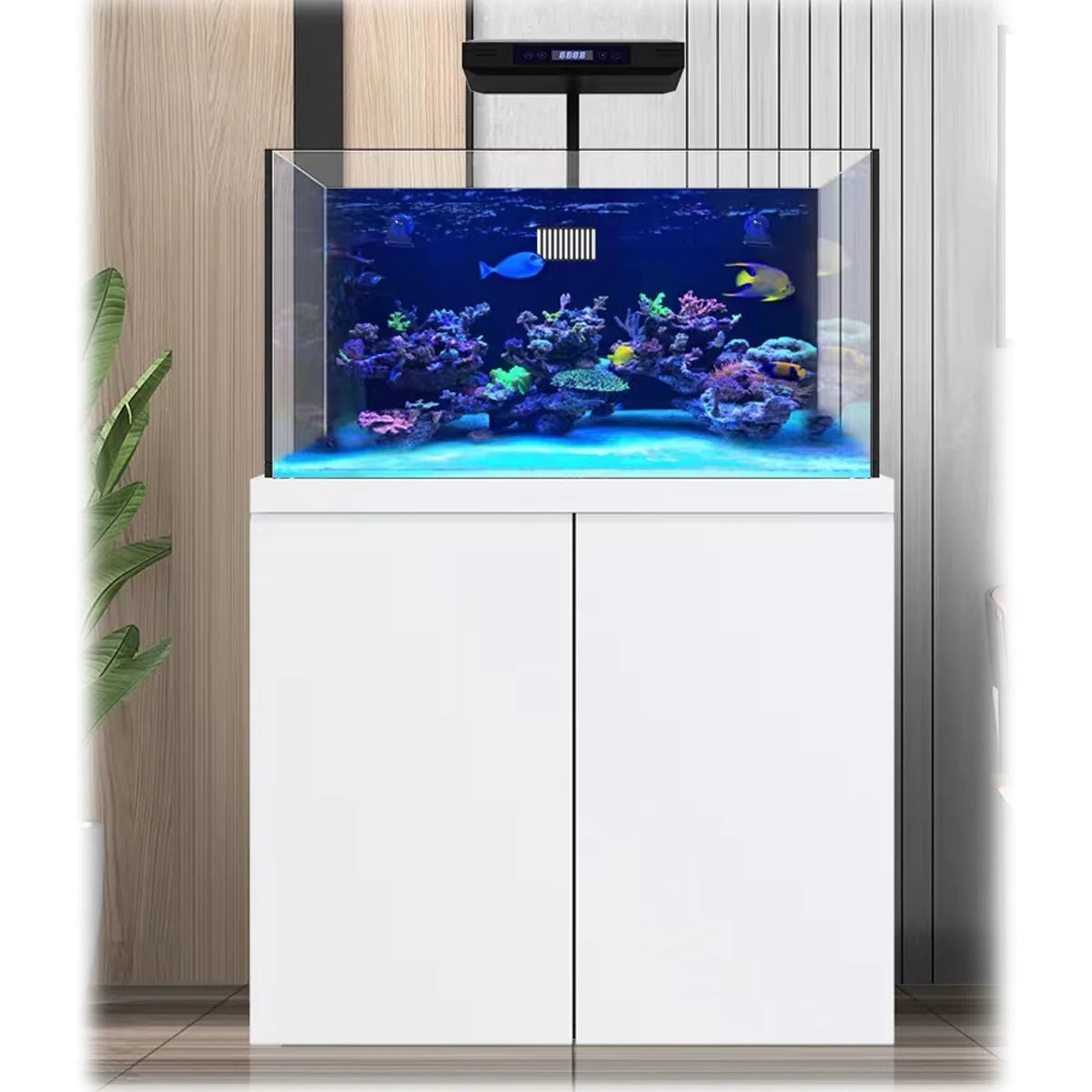 Aqua Dream 100 Gallon Coral Reef Aquarium Fish Tank Complete Set All White REEF-1060-WT - Serenity Provision