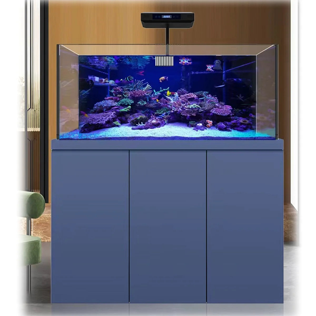 Aqua Dream 175 Gallon Coral Reef Aquarium Fish Tank Complete Set Blue Finish REEF-1560-BL - Serenity Provision