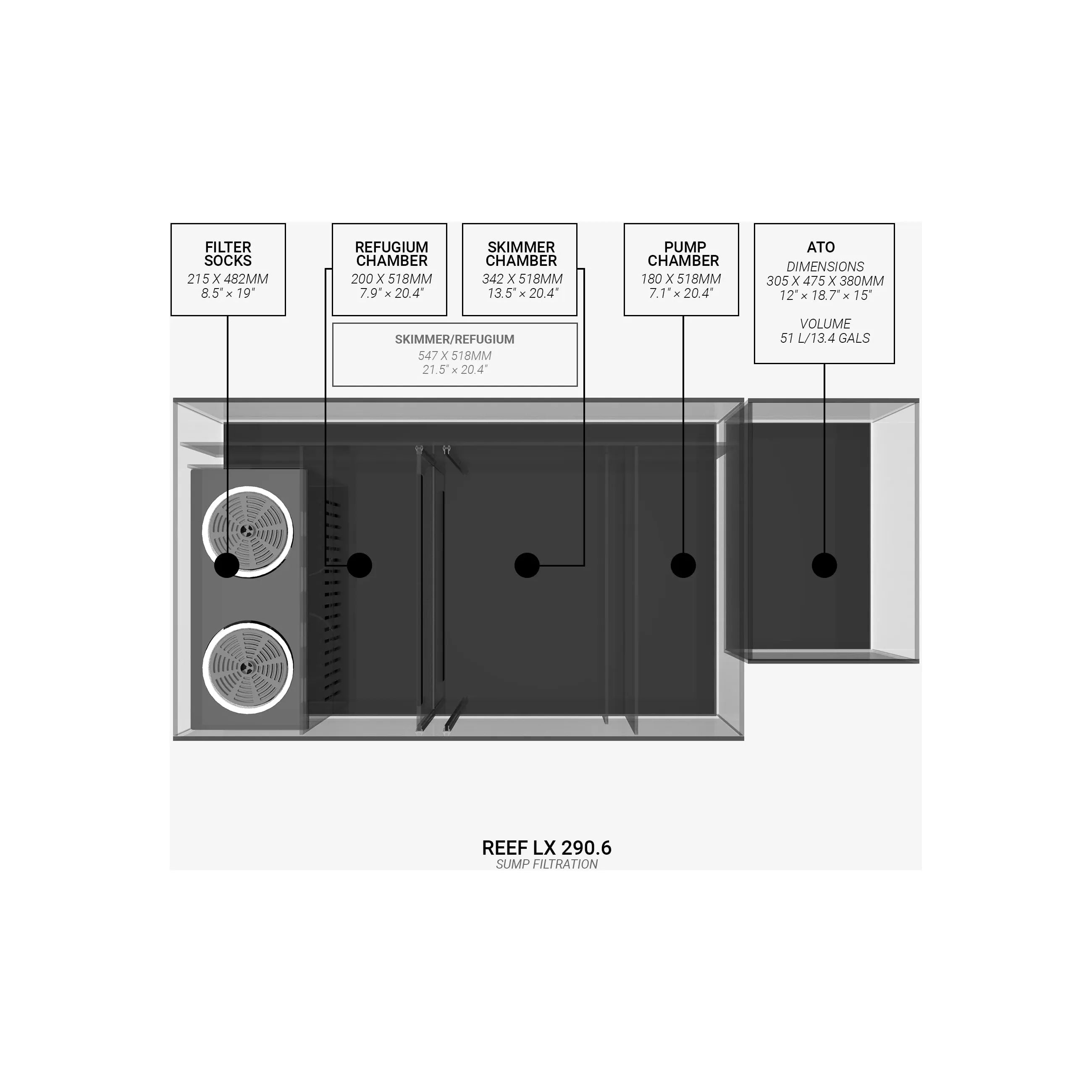 Waterbox Reef LX 290.6 Saltwater Aquarium - D4000 - Serenity Provision