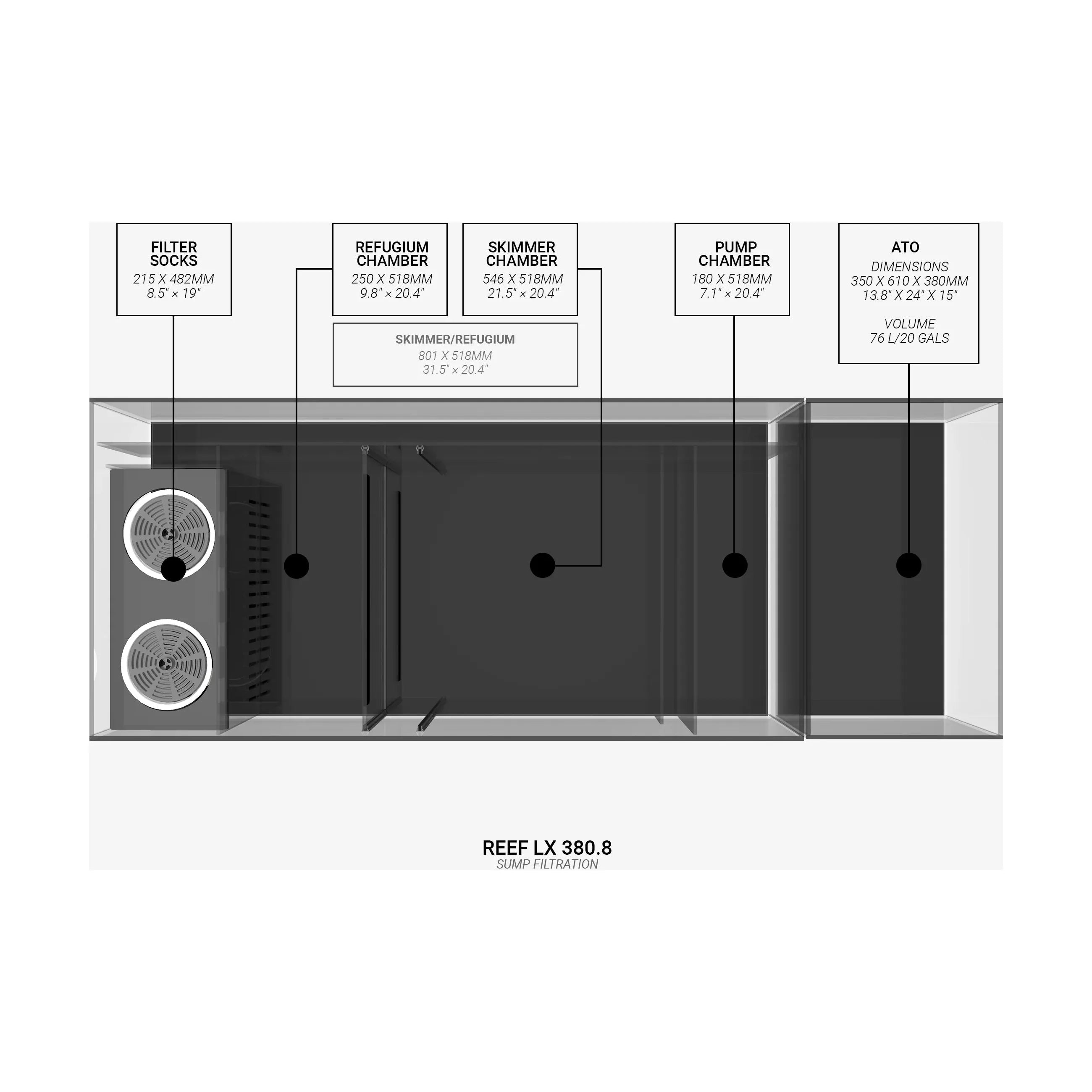 Waterbox Reef LX 380.8 Saltwater Aquarium - D4020 - Serenity Provision