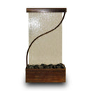 Aura Waterfalls Rainwave | Glass Tabletop Fountain | Bronze Patina