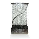 Aura Waterfalls Rainwave | Tabletop Fountain | Brushed Stainless