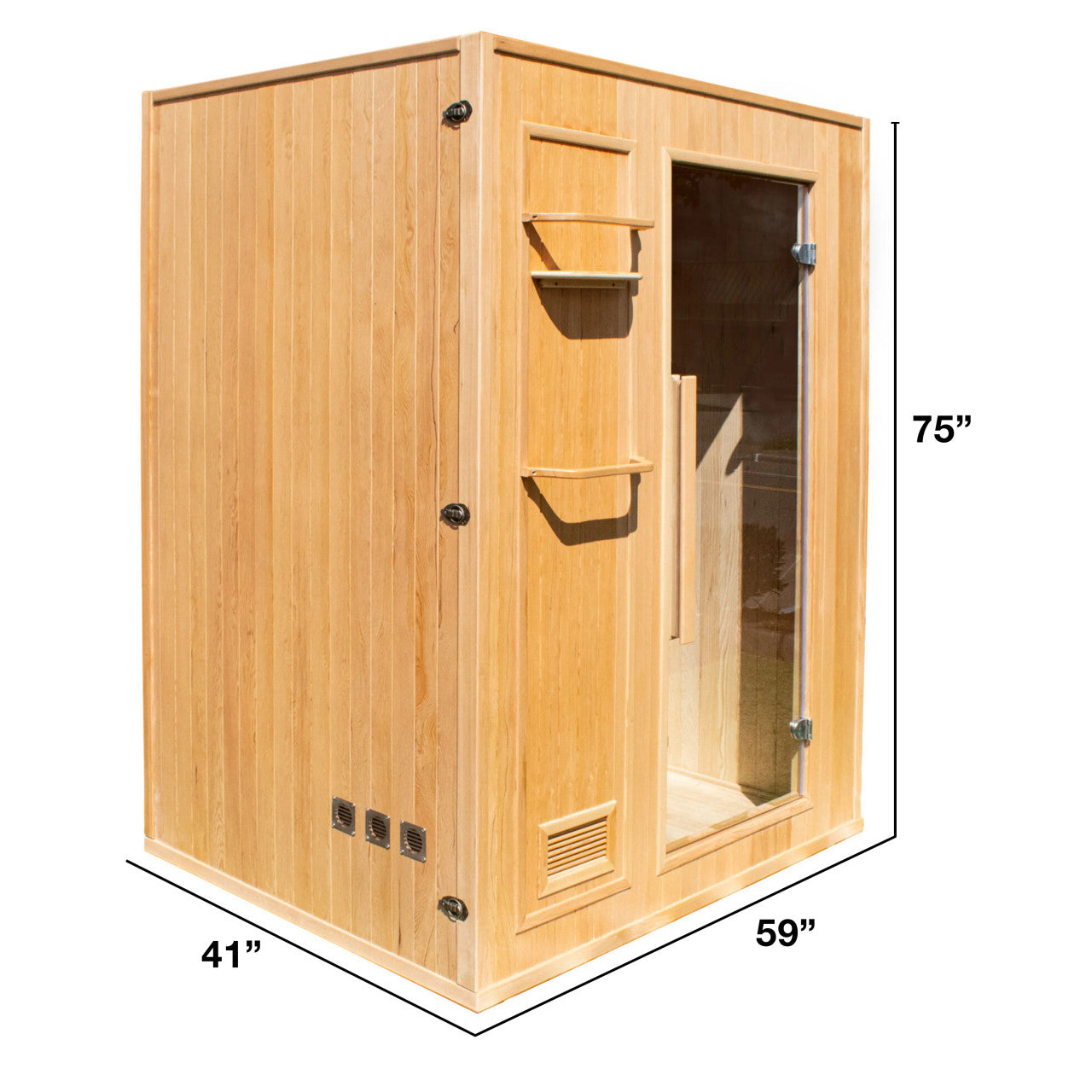 Aleko Canadian Hemlock Indoor Wet Dry Sauna - 3 kW ETL Certified Heater - 3 Person-1618925963 SEN3OKA-AP - Serenity Provision