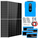 Complete off Grid Solar Kit 6500W 48V 120V/240V output 10.24KWH Lithium Battery 2700 Watt Solar Panel SGK-65PRO