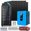 Off Grid Solar Kit 13000W 48VDC 120V/240V LifePo4 25.6KWH Lithium Battery 22 X 440 Watts Solar Panels SGR-13K25E