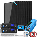 Off-Grid Solar Kit 6000W 48VDC 120V/240V LifePo4 10.48KWH Server Rack Lithium Battery 8 X 370 Watts Solar Panels SGR-6KL48C