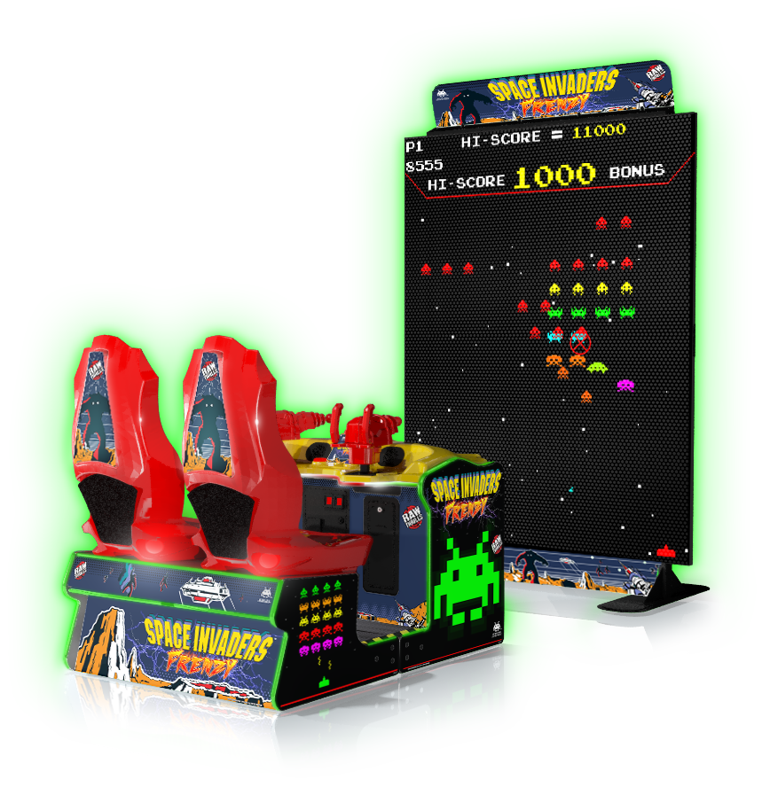 Raw Thrills Space Invaders Frenzy Arcade Game