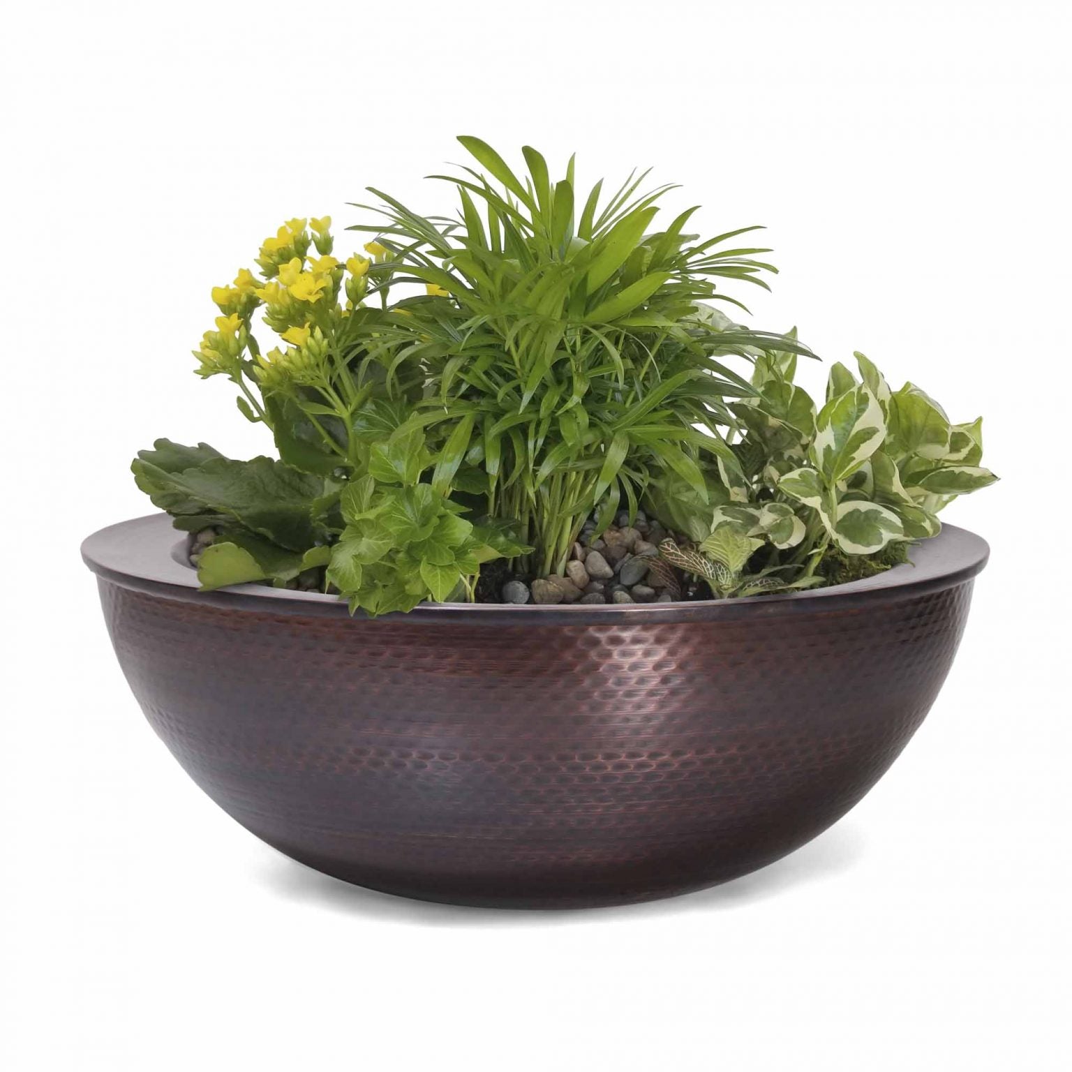 The Outdoor Plus Sedona Planter Bowl Hammered Copper OPT-27RCPRPO - Serenity Provision