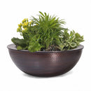 The Outdoor Plus Sedona Planter Bowl Hammered Copper OPT-27RCPRPO - Serenity Provision