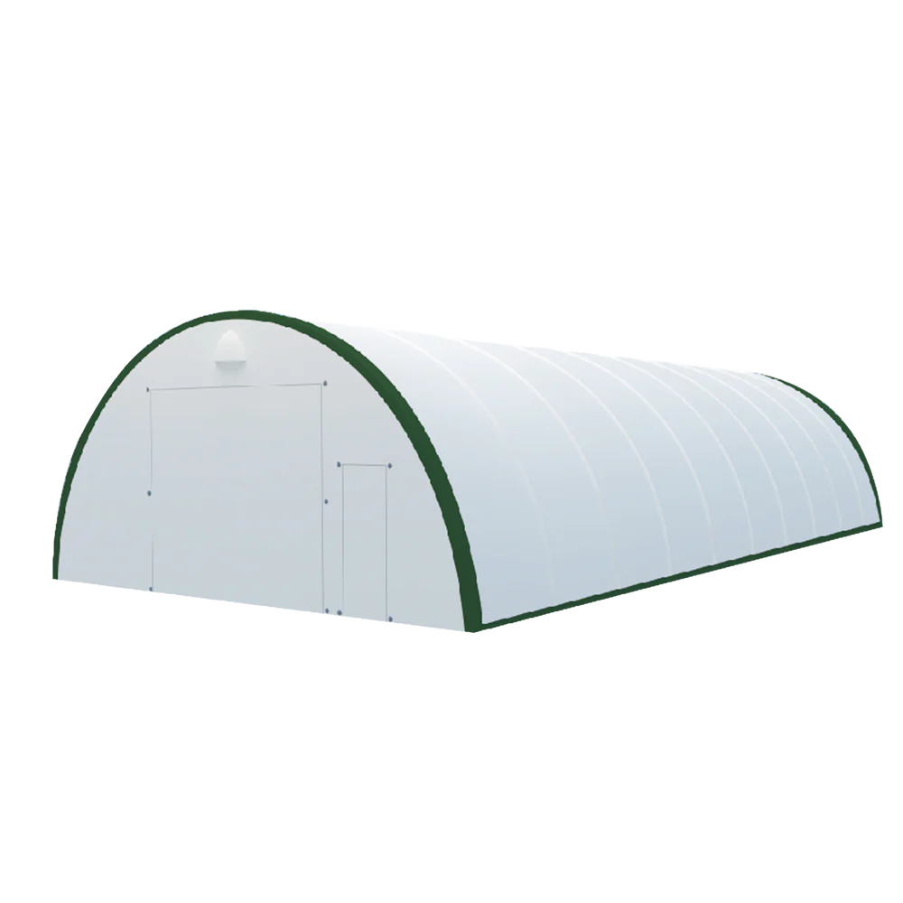 Gold Mountain Single Truss Arch Storage Shelter W30'xL65'xH15' - SS000154 - Serenity Provision