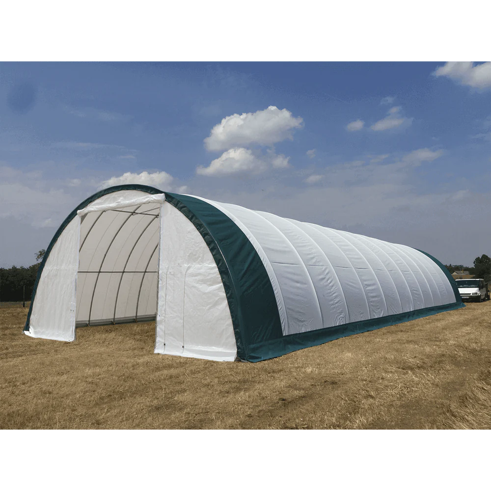 Gold Mountain Single Truss Arch Storage Shelter W30'xL85'xH15' - SS000155 - Serenity Provision