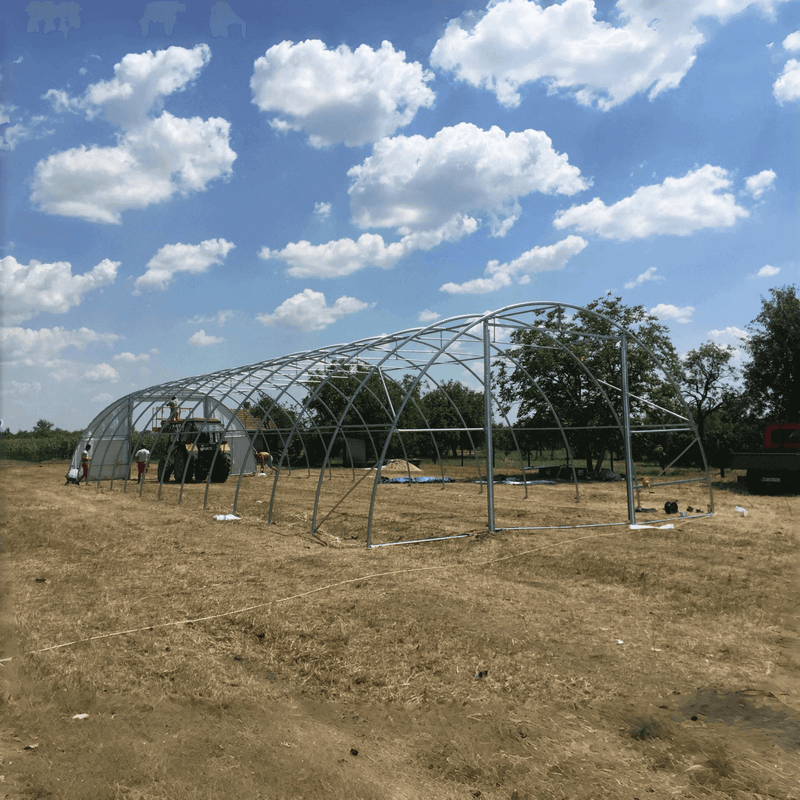 Gold Mountain Single Truss Arch Storage Shelter W30'xL85'xH15'