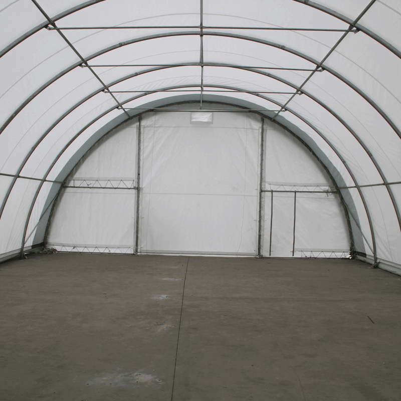 Gold Mountain Single Truss Arch Storage Shelter W30'xL85'xH15'