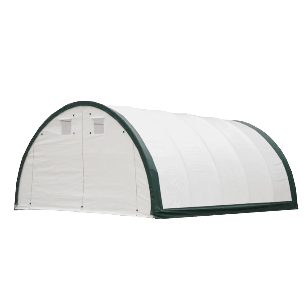 Gold Mountain Single Truss Arch Storage Shelter W20'xL42'xH12' - SUISS204212OZ11 - Serenity Provision
