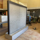 Aura Screen Mesh Fountain | Large Stainless Steel Outdoor Waterfall