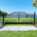 10'x4"x4" Gate Post with Brackets for Dual Swing Driveway Gates, Set of 2
