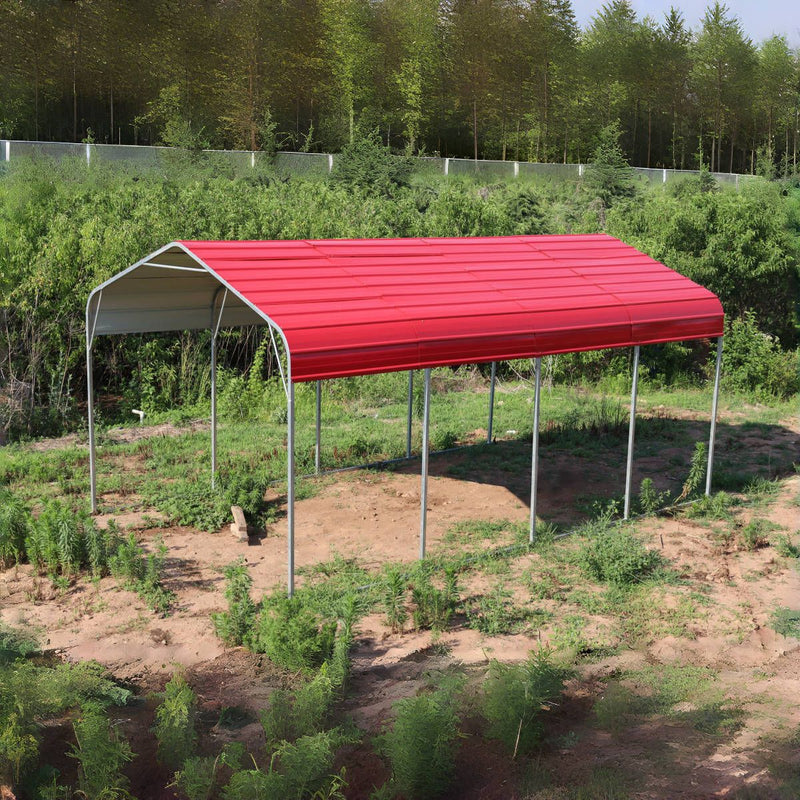 Golden Mount Classic Steel Carport W12' x L20'