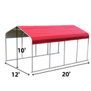 Golden Mount Classic Steel Carport W12' x L20'