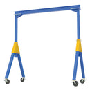 Vestil Steel Knockdown Fixed Gantry Crane with Total Locking Glass Filled Nylon Casters 10 Ft. 2000 Lb. Capacity Blue - FHSN-2-10-TLC