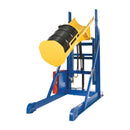 Vestil Steel DC Powered Portable Lift and Dump Hydraulic Drum Dumper 116 In Dump Height 1,000 Lb. Capacity Blue / Yellow - HLD-116-10-P-DC